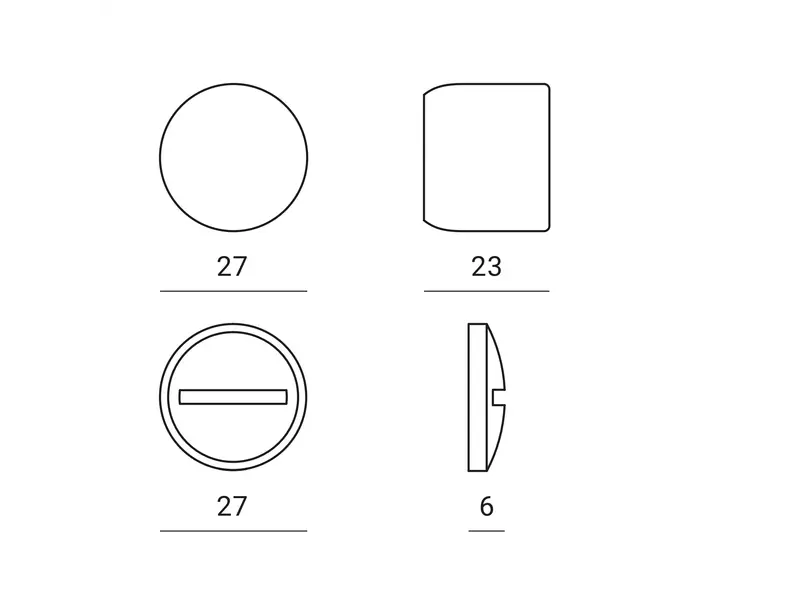 WC-stift Nuda Punto Minimal Mat Zwart